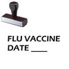 Flu Vaccine Date Rubber Stamp