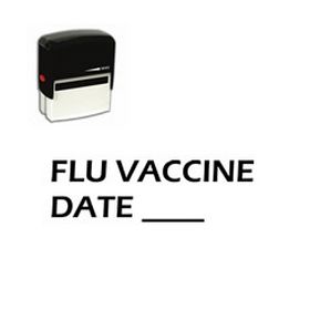 Self-Inking Flu Vaccine Date Stamp