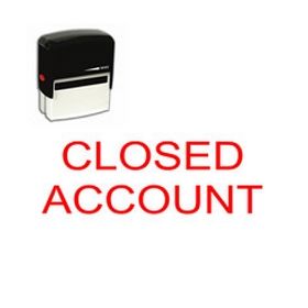 Self-Inking Closed Account Stamp