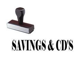 Savings & CDs Rubber Stamp