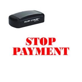 Slim Pre-Inked Stop Payment Stamp