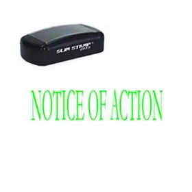 Slim Pre-Inked Notice Of Action Stamp