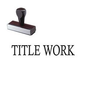 Title Work Rubber Stamp