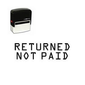 Self-Inking Returned Not Paid Stamp