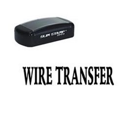 Slim Pre-Inked Wire Transfer Stamp