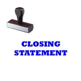 Closing Statement Rubber Stamp
