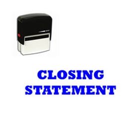 Self-Inking Closing Statement Stamp