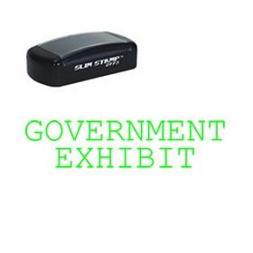 Slim Pre-Inked Government Exhibit Stamp