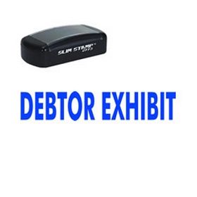 Slim Pre-Inked Debtor Exhibit Stamp