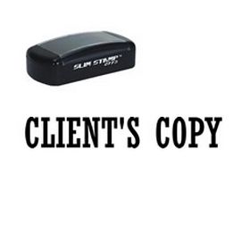 Slim Pre-Inked Clients Copy Office Stamp