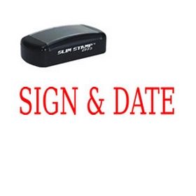 Slim Pre-Inked Sign & Date Stamp