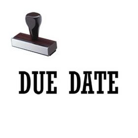 Due Date Rubber Stamp
