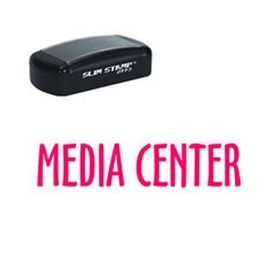 Slim Pre-Inked Media Center Library Stamp