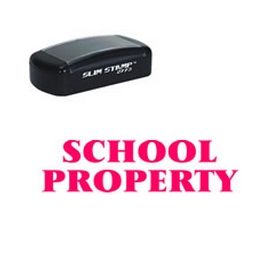 Slim Pre-Inked School Property Stamp
