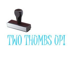 Two Thumb's Up Rubber Stamp