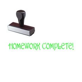 Homework Complete Rubber Stamp