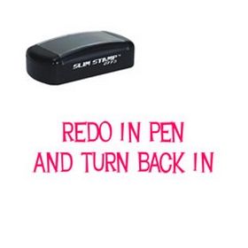 Slim Pre-Inked Redo In Pen And Turn Back In Stamp