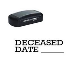 Pre-Inked Deceased Date Stamp