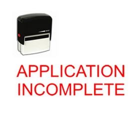 Self-Inking Application Incomplete Stamp