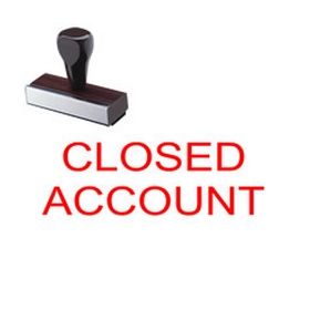 Closed Account Rubber Stamp