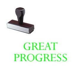 Great Progress Rubber Stamp