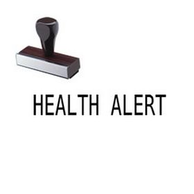 Health Alert Rubber Stamp