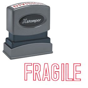 Red Fragile Xstamper Stock Stamp