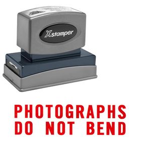 Photographs Do Not Bend Xstamper Stock Stamp