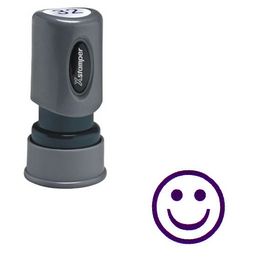 Violet Smiley Face Xstamper Stock Stamp