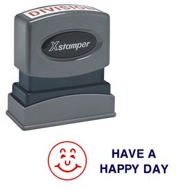 Have A Happy Day Xstamper Stock Stamp