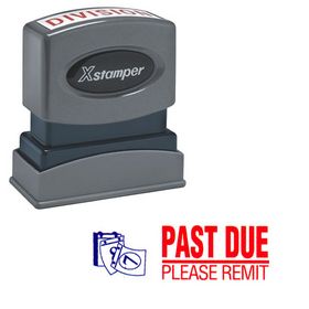 Red Past Due Please Remit Xstamper Stock Stamp