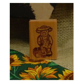 Pig Farmer Art Rubber Stamp