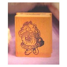 Bears with Christmas Tree Art Rubber Stamp