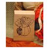 Pig in Pumpkin Costume Art Rubber Stamp