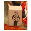 Bear in Pumpkin Costume Art Rubber Stamp