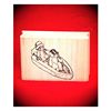 Bears in Boat Art Rubber Stamp