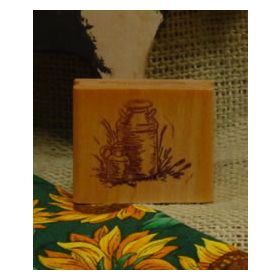 Milk Cans Art Rubber Stamp