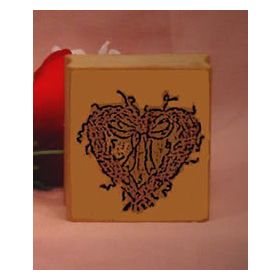 Heart Wreath Art Rubber Stamp