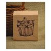 Slat Basket of Apples Rubber Stamp