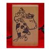 Large Cow Santa with Sack Art Rubber Stamp