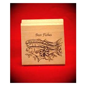 Best Fishes Art Rubber Stamp