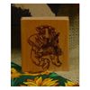 Cow Playing Fiddle Art Rubber Stamp