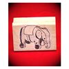 Elephant Toy Art Rubber Stamp
