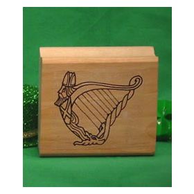 Harp Art Rubber Stamp