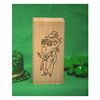 Leprechaun with Glasses Art Rubber Stamp