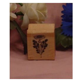 Daisy with Leaf Art Rubber Stamp