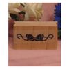 Double Flower Border Art Rubber Stamp