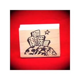 Skyscrapers Art Rubber Stamp