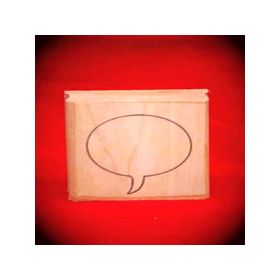Large Right Thought Balloon Oval Art Rubber Stamp