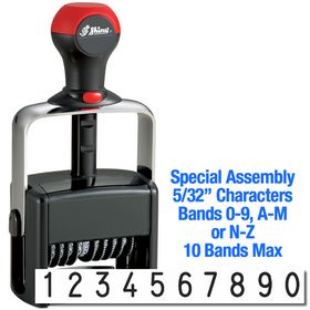 Special Assembly 10 Wheel Shiny Heavy Duty Number Stamp 5/32 Characters